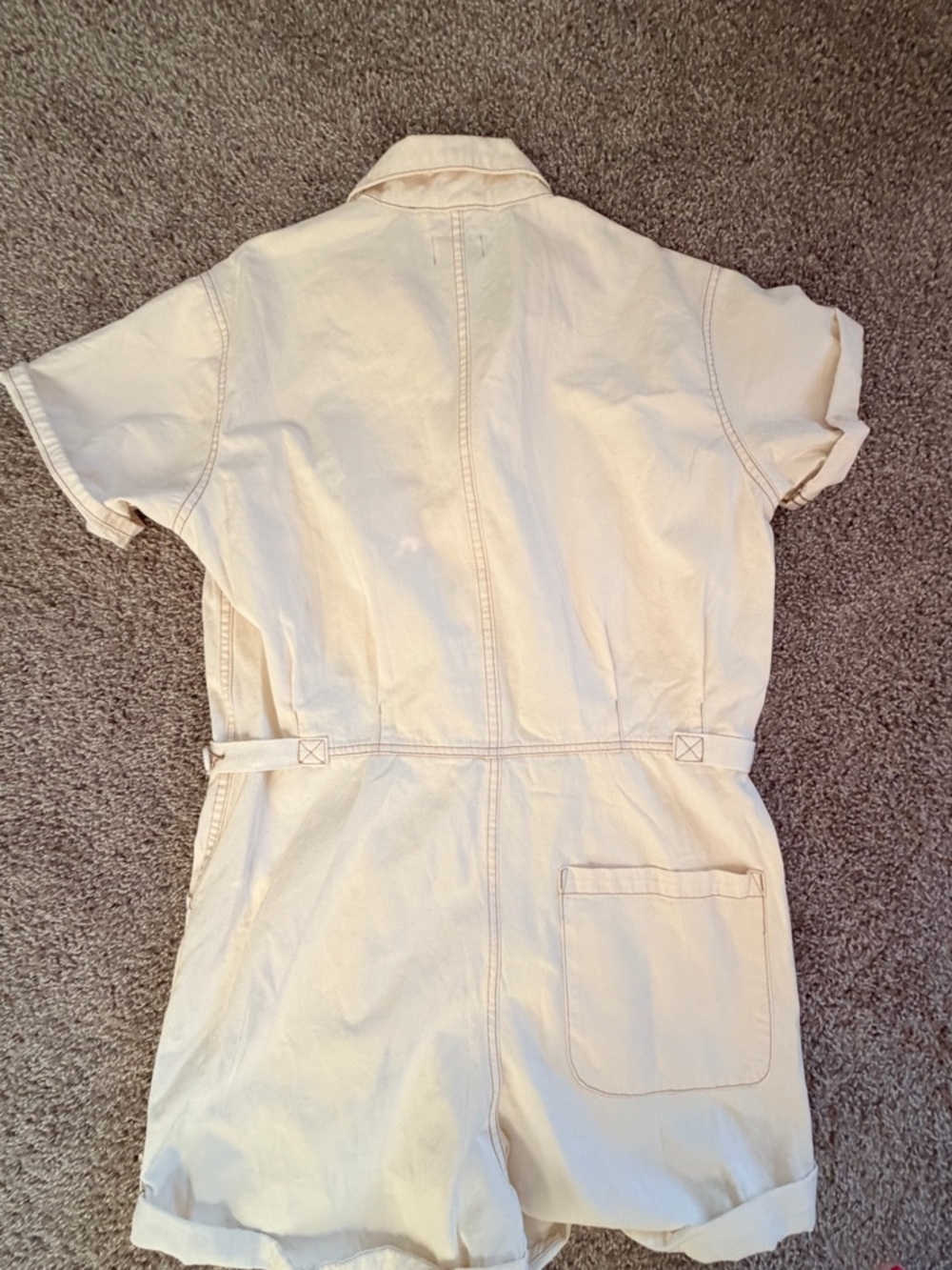 NWT Pistola Parker Cuffed Romper women's size large in Ecru - Picture 12 of 16